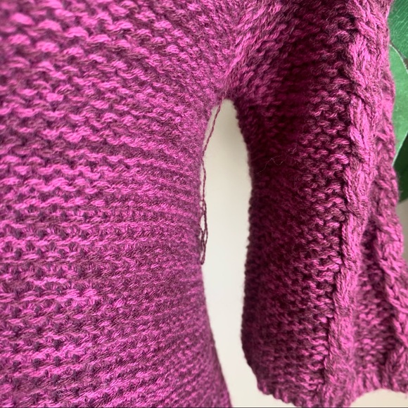 Pink Cardigan Knit 3/4 Sleeve Cardigan Fuchsia Sz M - Picture 10 of 16